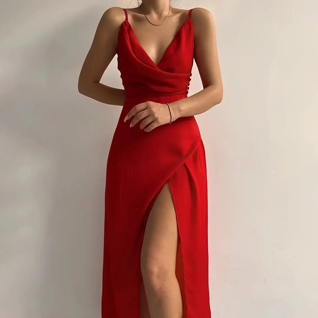 Maxi Dress with High Side Slit for Women at Formal Events