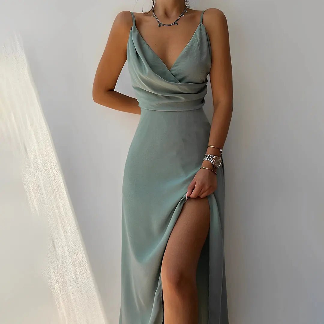 Maxi Dress with High Side Slit for Women at Formal Events